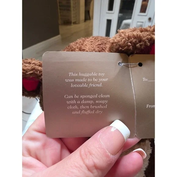 Animal Adventure 2013 Dillard's Christmas Bear Brown Plaid Plush Teddy Bear 14" - Picture 3 of 16